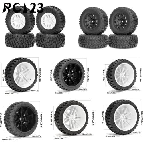 Plastic Wheel Rim & 110MM Tires Tyre Short Course Truck FOR 1/10 RC Short-Course Truck Traxxas Slash HPI NEW ENRON