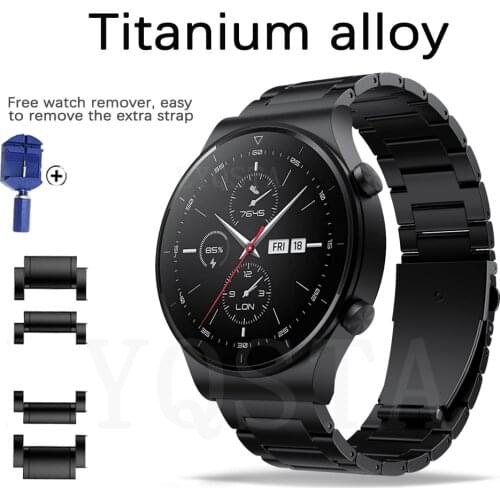 22mm Titanium Alloy Strap For Huawei Watch GT 2 pro Smartwatch Wristband For Samsung Galaxy Watch 3 45mm/46mm Bracelet Accessory