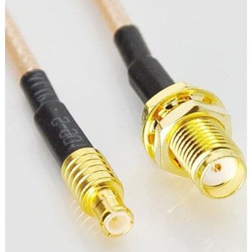 ALLISHOP 7CM SMA female bulkhead to MCX male straight RF cable assembly RG178 Mini-PCI RF Cable