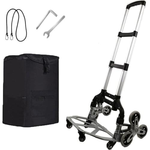 Hand-Truck Trolley Ladder Dolly Garden-Cart Stair-Climbing Portable 6-Wheels Folding