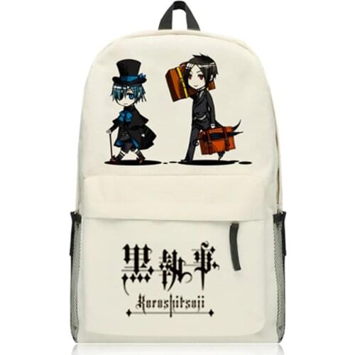 HOT Anime Black Butler / Kuroshitsuji Sebastian Ciel Phantomhive Cosplay Backpack Unisex Shoulders Bag Students School Bag