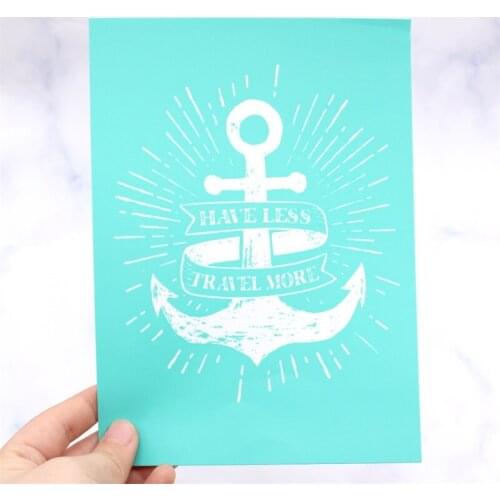 Travel Self-Adhesive Silk Screen Printing Mesh Transfers for DIY T-shirt Pillow Fabric Painting Paper Home Decoration