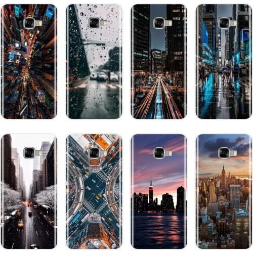 Silicone Phone Case For Samsung Galaxy C9 C7 C5 Pro City Street Cool Men Fashion Soft Back Cover For Samsung Galaxy C5 C7 C8