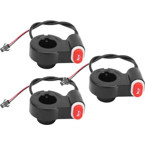 3pcs Electric Bicycle Scooter Horn Switch Button Waterproof Motorcycle E-Bike Single Switch Cable ATV Horn Starter Button Switch