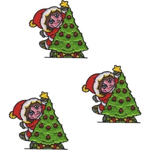 Christmas decorations Embroidered patches, clothing, shoes and caps, bags decorative cloth, can be stitched and ironed