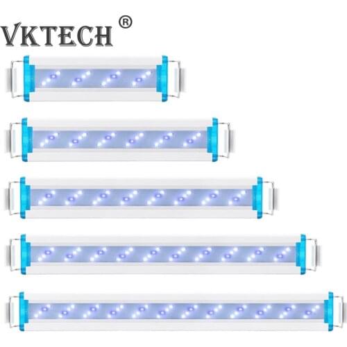 90 260V Blue White LED Super Slim Lamp Fish Tank Aquatic Plant Grow Landscaping Extensible Waterproof Clip Light Aquarium Access