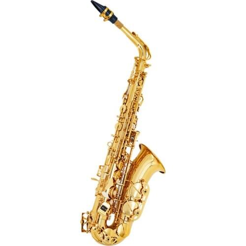 High Quality E-flat Alto Eb Tune saxophone Lacquer gold Brass Plated saxophone Professional musical instrument With Case