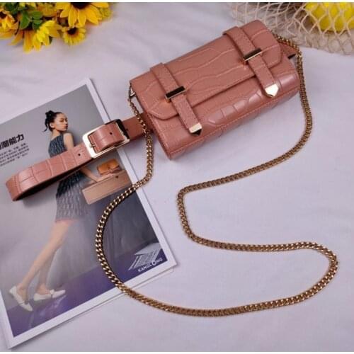 Female Purse Leather Waist Belt Bag Womens Waist Pack Serpentine Belt Female Purs Pack Phone Pouch Casual Shoulder Packs