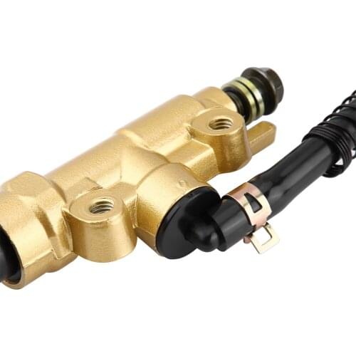 1 pcs Aftermarket Motorcycle Aluminum Alloy Rear Foot Brake Master Cylinder Pump Reservoir Gold for Honda CR125 CR250 CBR600