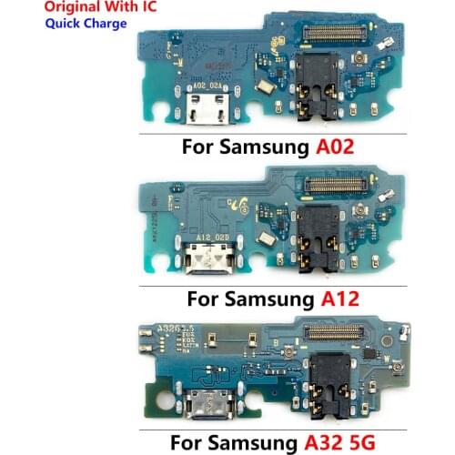 100% Original New USB Charging Port Connector Board Flex Cable With Mic Microphone For Samsung A32 A02 A12 A52 A72
