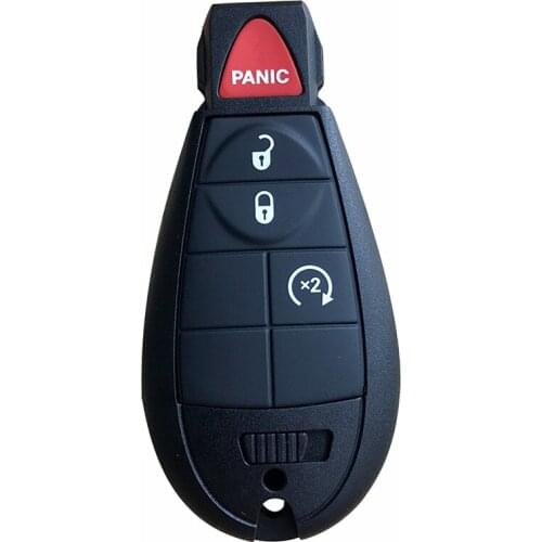 5* Key Shell + Key Blank fit for CHRYSLER For DODGE for JEEP Smart Remote Key Case Fob 4 Buttons