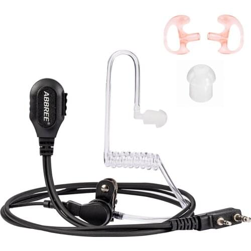 ABBREE Air Acoustic Tube 2-Pin Earpiece 3.5mm Detachable Headset Compatible with Baofeng BF-888S UV5R UV82 BF-888S Walkie Talkie
