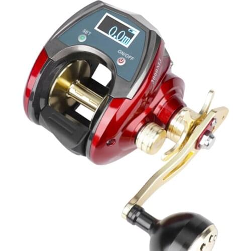 Brand Electronic Fishing Reel Line Account Reel Digital Wheel 6+1BB Metal Reel Frame 6.4:1 Power Boat Fishing Reel Line Count