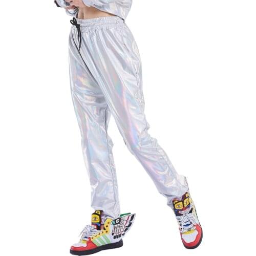 Heroprose Fashion trouser for women stage dance club street wear wide leg loose long bloomers Fluorescence hip hop harem pants