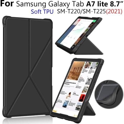 For Samsung Galaxy Tab A7 Lite 8.7 inch 2021 Case Leather Soft Magnetic Flip Stand Cover for Samsung Tab A 7 Lite 8.7 Tablet