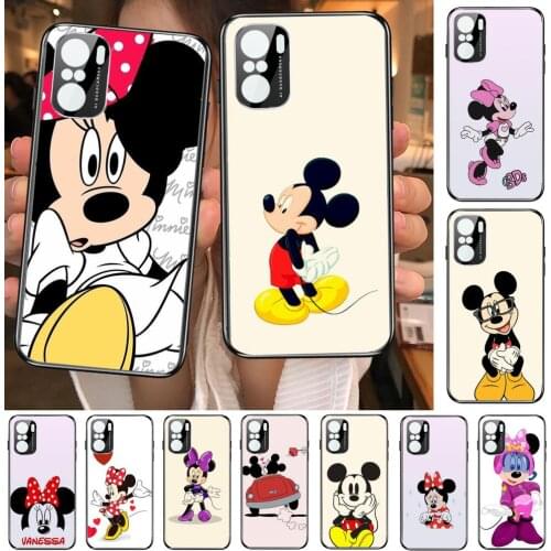 Minnie Mouse Car Phone Case For xiaomi redmi POCO F1 F2 F3 X3 Pro M3 9C 10T Lite NFC Black Cover Silicone Back Prett mi 10 ultra