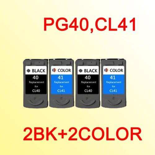 4x ink cartridges compatible for canon PG40 CL41 PG-40 CL-41 PIXMA MP218/MP228/MP450/MP460/MP476