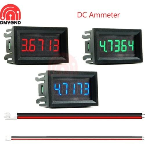 Mini Digital Ammeter DC12V 0- 30A/5mA/50mA 0-3.0000A Amp Current Meter Tester Detector 0.36" 5 Digits LED Display Built-in Shunt