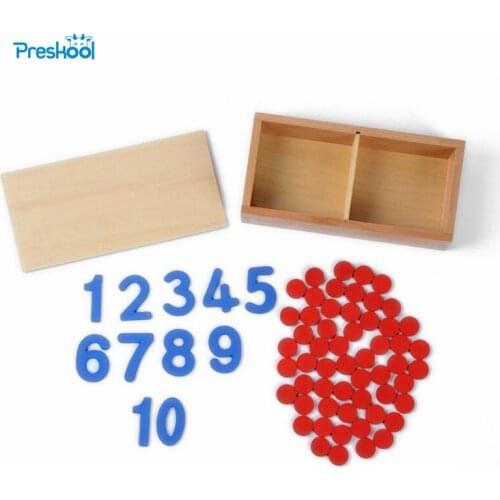 Baby Toy Montessori Cards & Counters Math Number for Early Childhood Education Preschool Training Kids Toys Brinquedos Juguetes