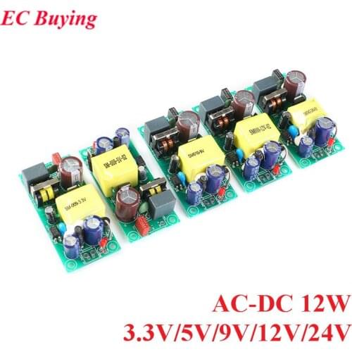 AC-DC Isolated Switch Power Supply Module Converter 3.3V/5V/9V/12V/24V 12W AC-DC Buck Step-down Module Bare Board Module