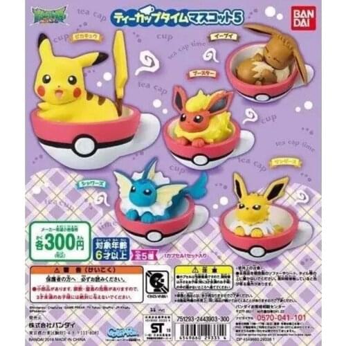 BANDAI Pokemon Poke Ball Cup Capsule Toys Scene Decorations Anime Toys