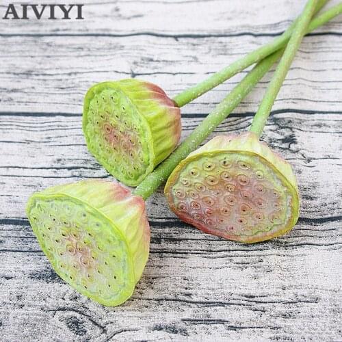 Artificial Lotus Flower Soft Foam Single Artificial Flowers Wedding Home Decor Garden Decoration Plantas Deco Salon Maison