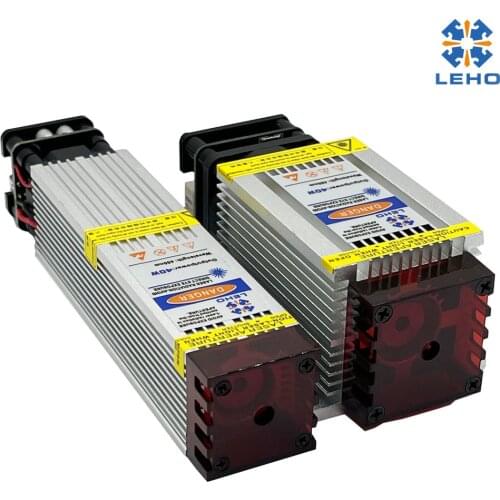LEHO 12V 24V 40W Laser Module CNC Laser Head Fixed Focus and Light Blocking Design 450nm Blue Laser for Fast Engraving