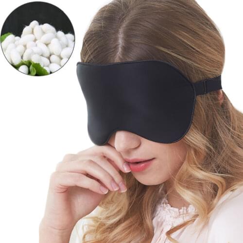 100% Natural Silk Sleep Mask Blindfold Super Smooth Eye Mask Eyeshade Mask Sleeping Aid Eyeshade Eye Cover Patch Bandage for Sle