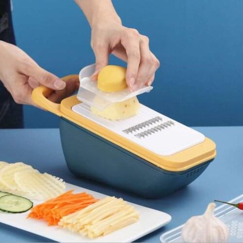 Multifunctional Peeler Potato Onion Grater with Storage Container Handheld Safe to Use Tool for Home Kitchen Accessories