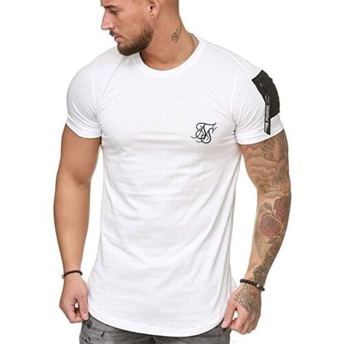 Sik Silk 2021 summer new mens stand-up collar short-sleeved personality solid color design breathable mens T-shirt top