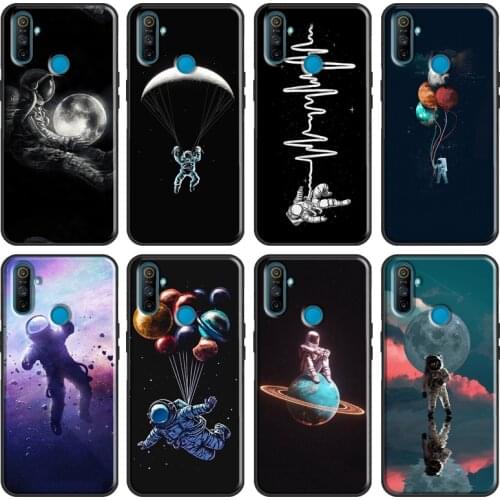 Space Moon Astronaut Aesthetic Soft For OnePlus 8T 7T Nord 7 8 Pro Case For OPPO Realme GT 6 7 X2 X7 Pro XT C15 C11 C3 Cover