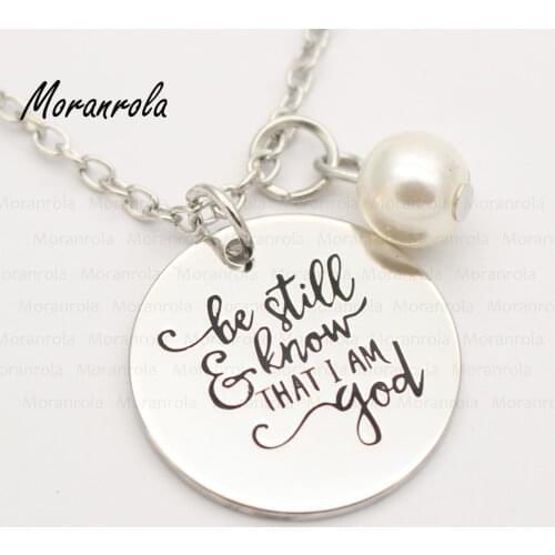 New arried"Be still and know that i am god"Bible verse necklace Scripture verse keychain Miscarriage Jewelry