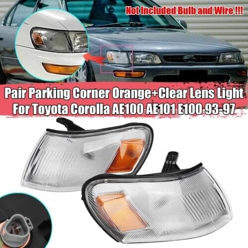 NEW-Car Side Corner Light Marker Turn Signal Parking Lamp Bumper Light Cover for Toyota Corolla AE100 AE101 E100 1993-1997