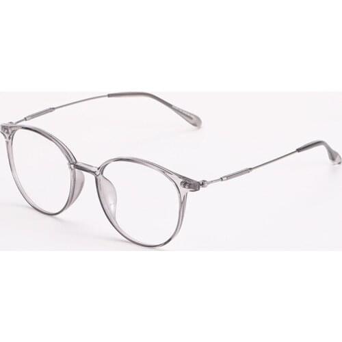 TR90 Eyeglasses Frame Women Men Round Glasses Woman Ultra Light Transparent Clear Lens Eyewear