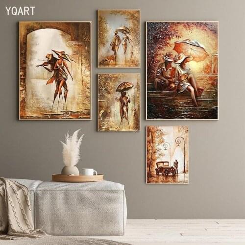 Wonderful Love Romantic Couple Canvas Paintings on Wall Art Posters and Print Pictures Modern Home Living Room Wall Decoration