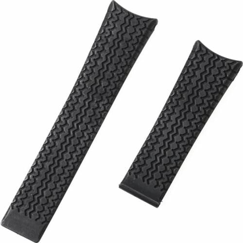 24mm tire texture silicone rubber watch strap for TAG Heuer Carrera Monaco F1 mens sports watch band wristband bracelet belt