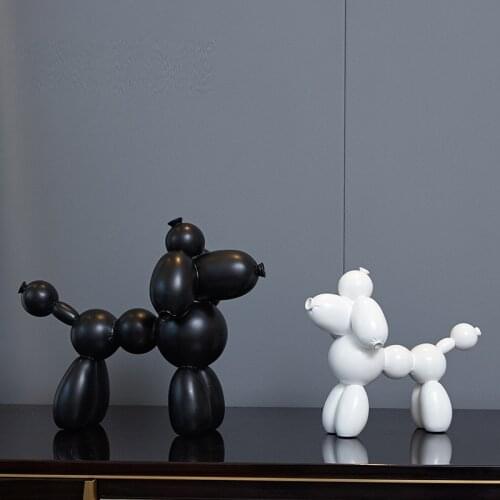 Modern Art Dog Figurine Home Decor Abstract Dog Statue Resin Crafts Living Room Decoration Gift R3587