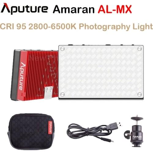 Aputure Amaran AL-MX LED Video Light On-Camera Bi-Color 2800-6500K Pocket-Sized Photography Lighting with Built in Battery