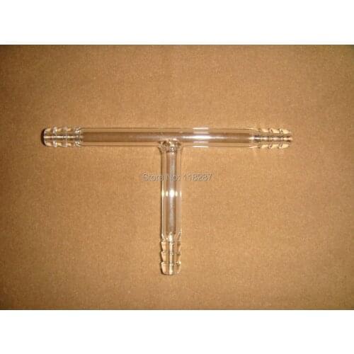 Lab glass T connector Tube,10MM Hose Connection,Length of the Arm is 60MM