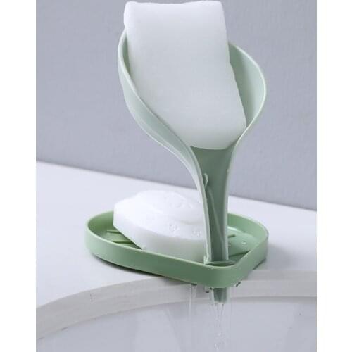 Petal SoapStorage Box Creative Drain Soap Holder Bathroom Gadgets Soap Container Dish Soap Case Tray