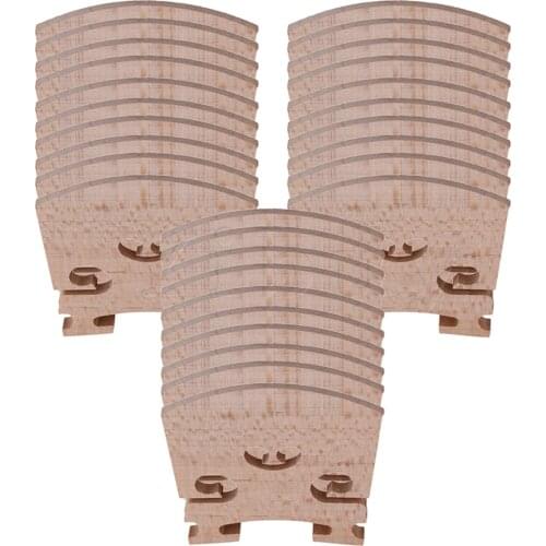 Yibuy 150 Pieces Wood Color Violin Maple Bridge for 4/4 Size Violin Fiddle Parts