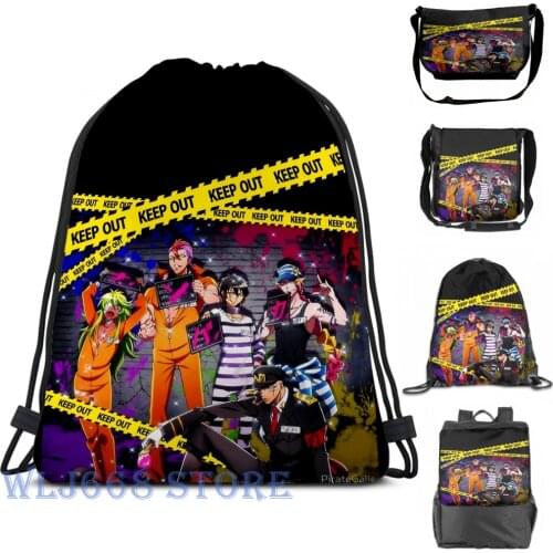 Funny graphic print shoulder Bags women Nanbaka Crew Single shoulder backpack travel for men Gym Bag