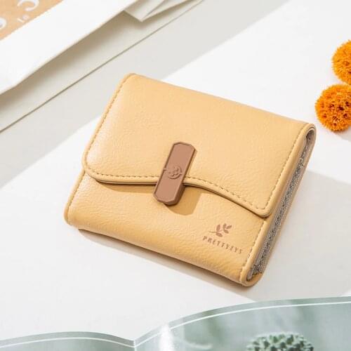 Women Wallets Small PU Leather Short Purse Ladies Card Bag For Women Three Fold Clutch Female Purse Money Clip Coin Purse