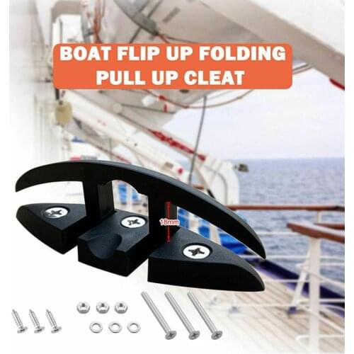 1/2pcs Nylon Sailboats Flip Up Folding Pull Up Cleat Dock Boat Marine Kayak Hardware Line Rope Mooring Cleat Boat Accessories