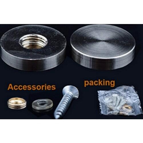 100Sets Copper Chrome Decorative Fittings Screw Cover Caps 22mm for Mirror