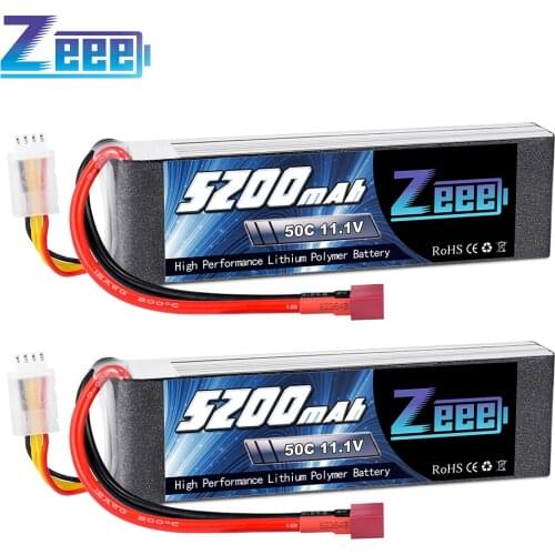 2units Zeee 11.1V 50C 5200mAh 3S Lipo Battery with Deans Plug Soft Case for RC Plane DJI Quadcopter RC Airplane Helicopter Car