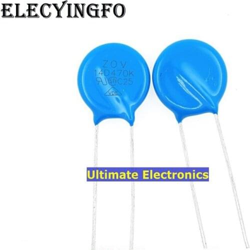 50pcs Varistors 14D470K 47V Varistor Metal voltage dependent resistor