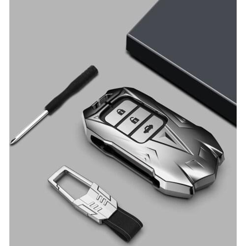 Zinc Alloy Key Case Holder Shell for Honda Civic City Vezel Accord HR-V CRV Polit Jazz Jade Crider Odyssey Smart Remote Key Case
