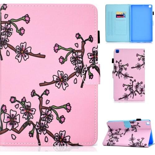 For Samsung Galaxy Tab A8.0 Cover For SM-T290 SM-T295 Panda Dinosaur Fundas For Tab A 8.0 Case Painted Pattern Tablet Shell +Pen