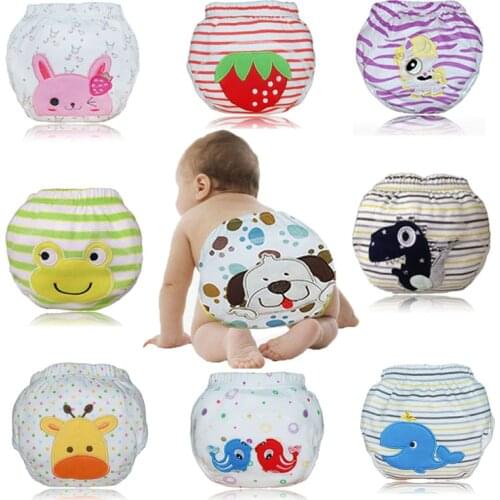 Babyfriend 6 PCS Baby Toilet Potty Training Pants Infant Toddler Reusable Training Panties Kids Cloth Diaper Panties Nappies